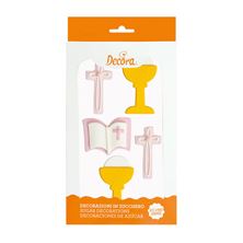 Picture of HOLY COMMUNION SUGAR DECORATIONS GIRL  X 6